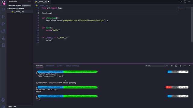Automatizando con Gitpython (Parte 1) - Clone y Pull de un repositorio remoto смотреть онлайн