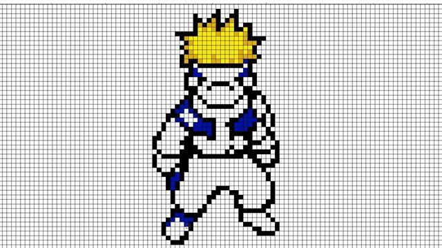 Рисуем Наруто По Клеточкам #pixelart | NARUTO смотреть онлайн