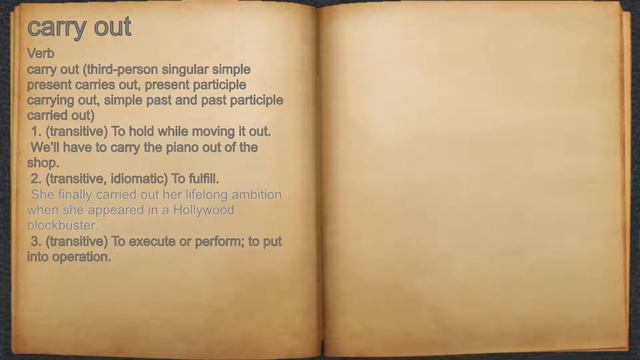 What does carry out mean? смотреть онлайн