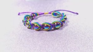 Браслет браслет с красивыми шариками своими руками макраме