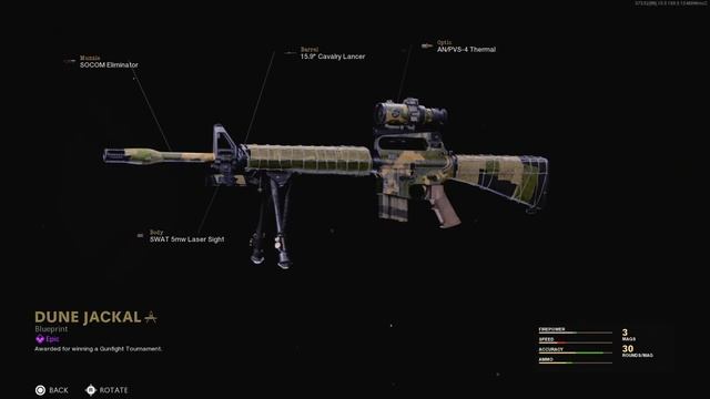 the M16 DUNE JACKAL BLUEPRINT REWARD FOR WINNING GUNFIGHT TOURNAMENT in BLACK OPS COLD WAR! смотреть онлайн