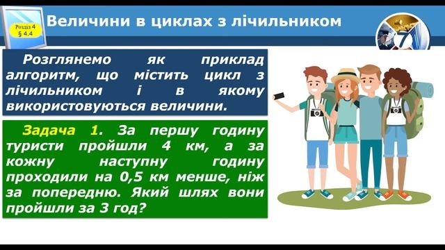 Величини в алгоритмах із циклами з лічильником смотреть онлайн
