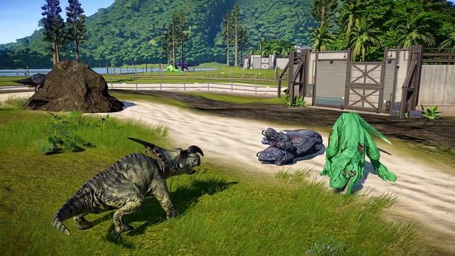 Dinosaur Rexy Color Pack, Tyrannosaurus Rex vs Godzilla Jurassic World Evolution Dinosaurs Fighting смотреть онлайн