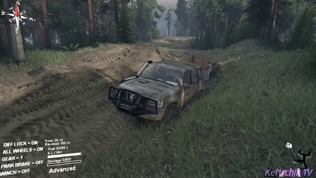 MODS SpinTires: Nissan Patrol 2005 смотреть онлайн