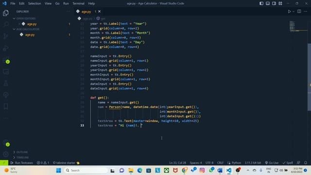 Age Calculator || Python || GUI || Tkinter || Step Towards Coding || Code With Music смотреть онлайн
