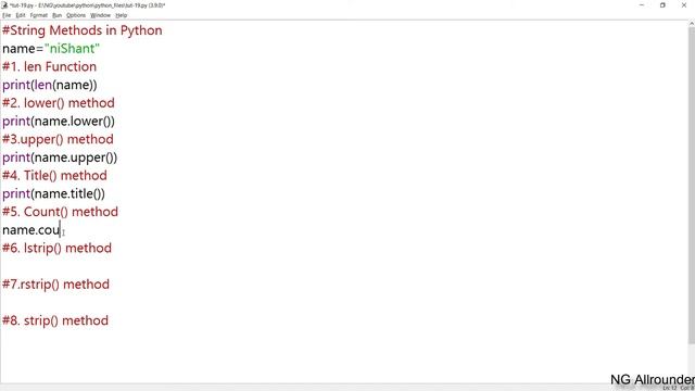 Python String Functions - In Hindi смотреть онлайн