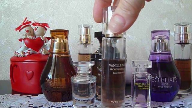 Обзор парфюмерии Ив Роше - ROSE ABSOLUE VANILLE NOIR SO ELIXIR BOIS SENSUEL  SO ELIXIR PURPLE