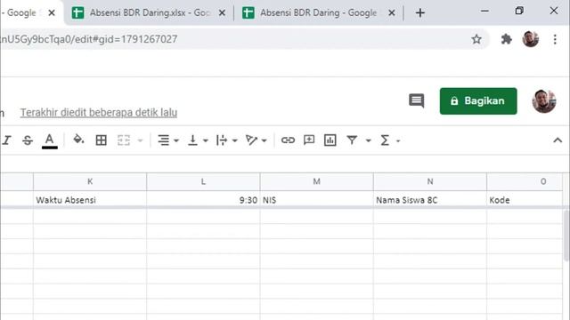 Tutorial Membuat Absensi BDR Daring Bagian Ke-3