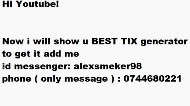 Roblox TIX generator (not by me) смотреть онлайн
