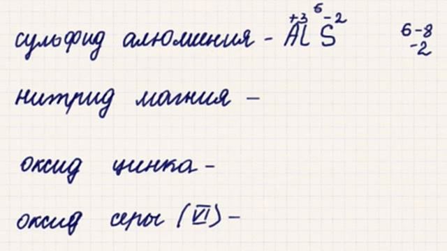 Соcтавление формул по степени окисления смотреть онлайн