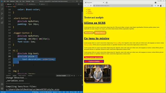 39. SCSS a Sass - Podmínky a mixiny: měníme stránky přepsáním jedné proměnné смотреть онлайн