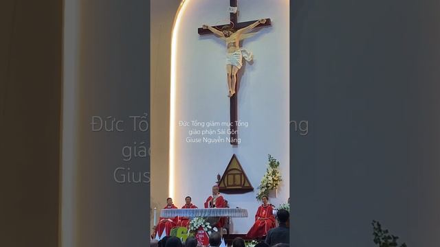 |20230824| Đức TGM Tổng giáo phận SàiGònGiuse Nguyễn Năng chia sẻ cuối Lễ Ngọc Khánh Hôn phối 1 смотреть онлайн