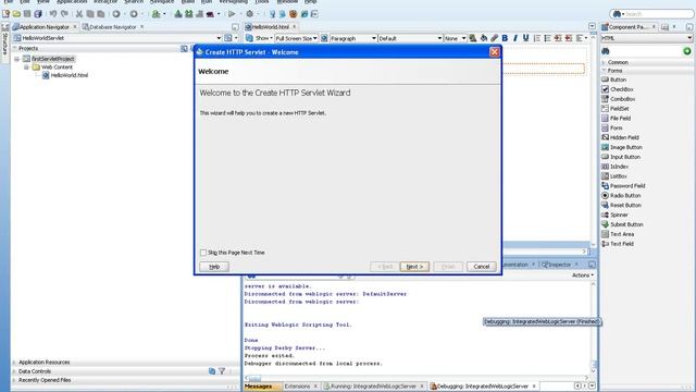 Hello World Servlet Program смотреть онлайн