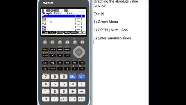fx-CG50: Graphing An Absolute Value Function смотреть онлайн