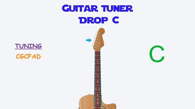 Guitar Tuner - Drop C смотреть онлайн