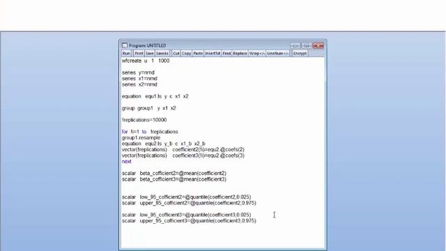 bootstrap with variables in EViews смотреть онлайн