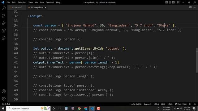 3.11 - JavaScript Arrays - Create and Work with Array Methods | JavaScript Bangla Tutorial смотреть онлайн