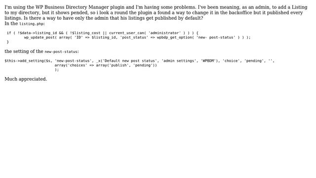 Wordpress: WP Business Directory Manager Plugin Admin Listings? смотреть онлайн