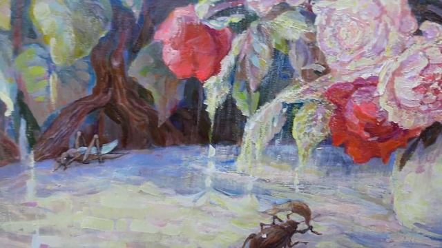 "Розовые розы" картина с выставки "Сказочные миры ZhNataly" У каждого свои подарки смотреть онлайн