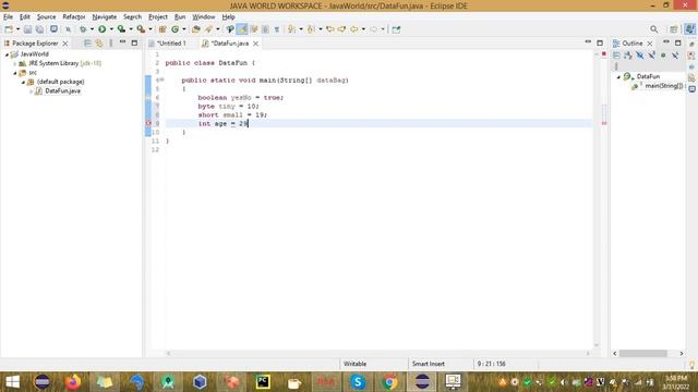4. How to use Data types in Java ? What is Variable ? How to assign value to variable ? смотреть онлайн