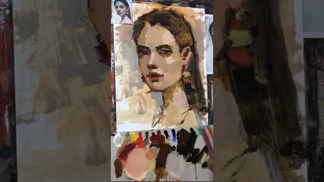 Как рисовать портрет по фото. смотреть онлайн