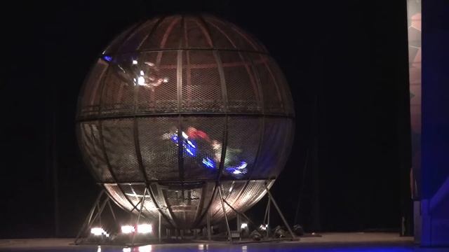 Китайский цирк.Мотоциклы в шаре.CHINESE CIRCUS - MOTORCYCLE STUNT.