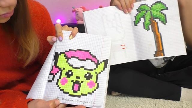 Обзор РИСУНКОВ по КЛЕТОЧКАМ! Кто ХУЖЕ Нарисовал Тот ПОЛУЧАЕТ Щелбан смотреть онлайн