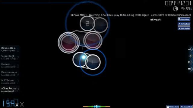 [Osu!] TK [Ling Tosite Sigure] - Unravel {Kenterz's Insane - S}