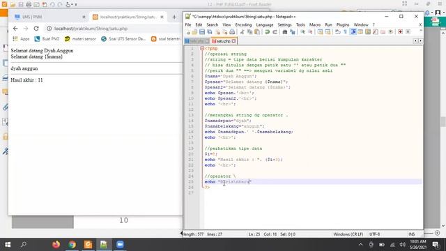 12(b) PHP Operasi String смотреть онлайн