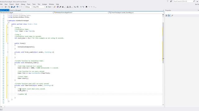 C# Windows Form Timer смотреть онлайн
