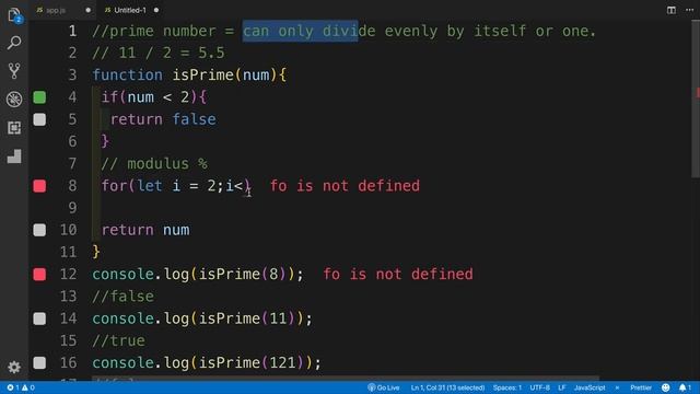 Javascript Challenges - Prime Number смотреть онлайн