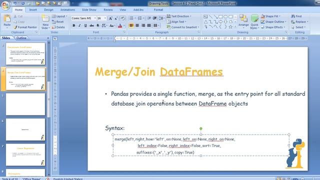 session 3 DataFrame Manipulation with Concat and Merge смотреть онлайн