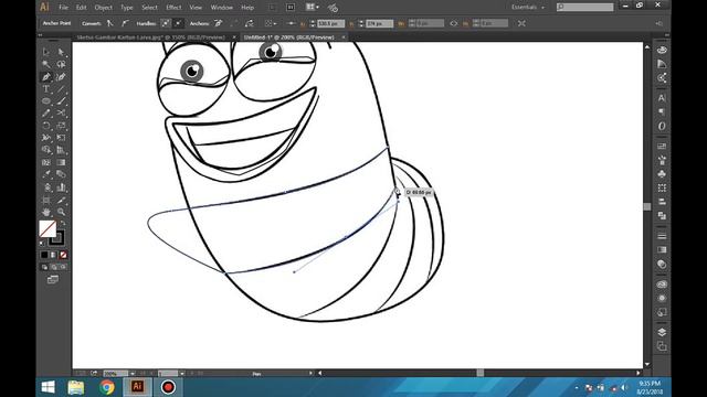 Adobe Illustrator CC| Larva illustration characters смотреть онлайн