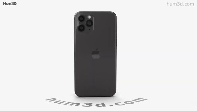 Apple iPhone 11 Pro Space Gray 3D model by Hum3D.com смотреть онлайн