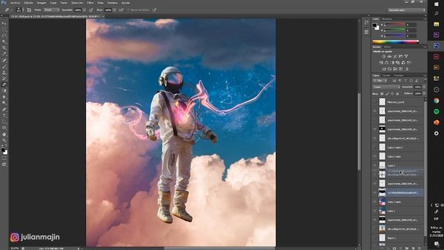 Surreal astronaut | Photo Manipulation Photoshop Tutorial смотреть онлайн