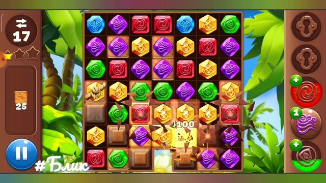 #Блик ✨ Прохождение игры ✨ Планета самоцветов ✨ три в ряд ✨ 121 уровень смотреть онлайн