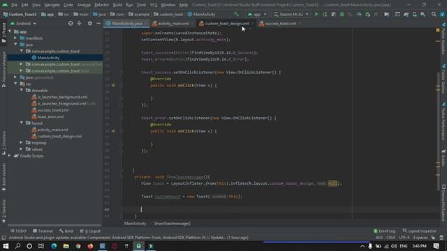 Android Custom Toast message Example - How to create custom toast in android смотреть онлайн