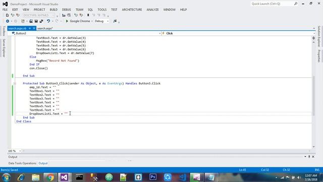 how to clear all fields of TextBox after searching/submiting data in ASP.NET смотреть онлайн