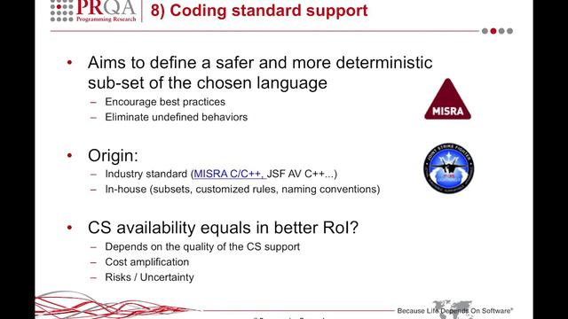 RoI: 10 Key Drivers - 8) Coding standard support смотреть онлайн