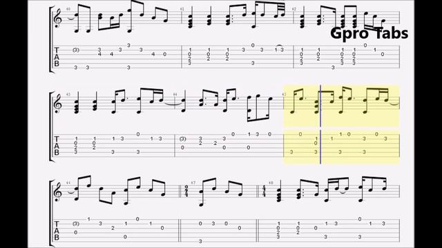 (Scorpions)  Wind Of Change - Fingerstyle Free Tab - Gpro Tabs