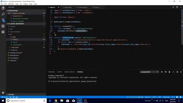 09 Typescript JQuery and Browserify смотреть онлайн