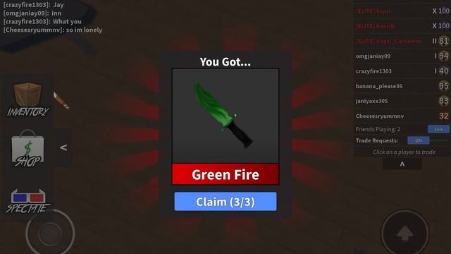 Roblox mm2 Trading Chill, bio set and night blade for red Luger, green fire and ginger. смотреть онлайн