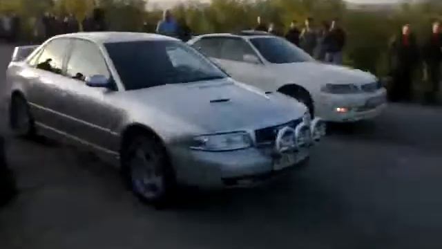 Audi A4 1 8 vs Toyota Mark 2 смотреть онлайн