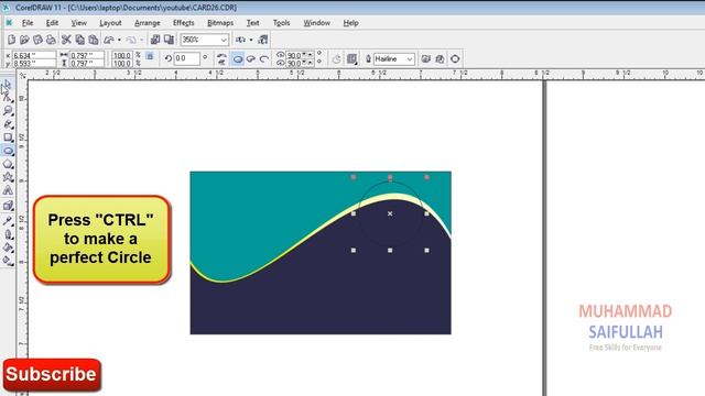 How to create Professional Business Card in CorelDRAW Tutorial with sktacademy|Design # 26 смотреть онлайн