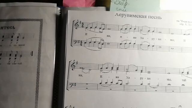 Херувимская на " Видя разбойник" обр. К. Постернака. Нотный разбор . Все голоса. смотреть онлайн