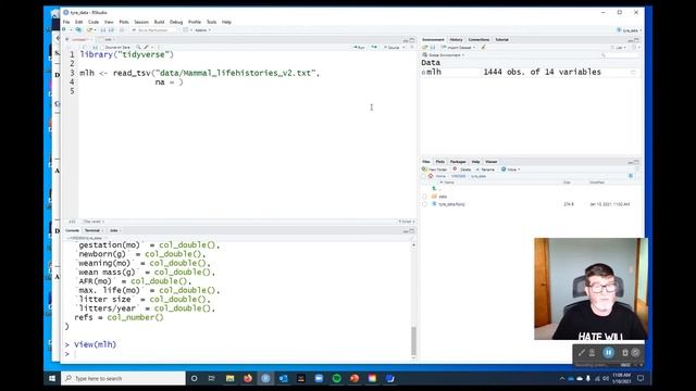 Reading tab delimited data with read_tsv() and solving import issues смотреть онлайн