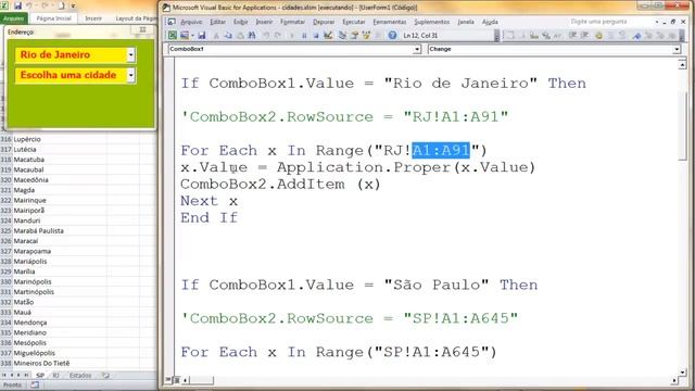 Excel 2010 VBA Preencher ComboBox através de ComboBox смотреть онлайн