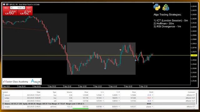 Live Forex & Gold Algo | Python + MT5 | ICT | Hoffman | RSI Divergence смотреть онлайн