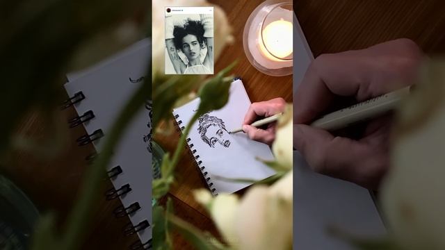 Speed Drawing ?️ Ink Pen Portrait: Without a Pencil Sketch (art & roses) 9:16 смотреть онлайн