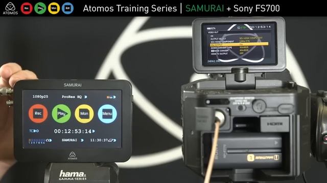 Atomos Samurai + Sony NEX-FS700 Setup Guide смотреть онлайн